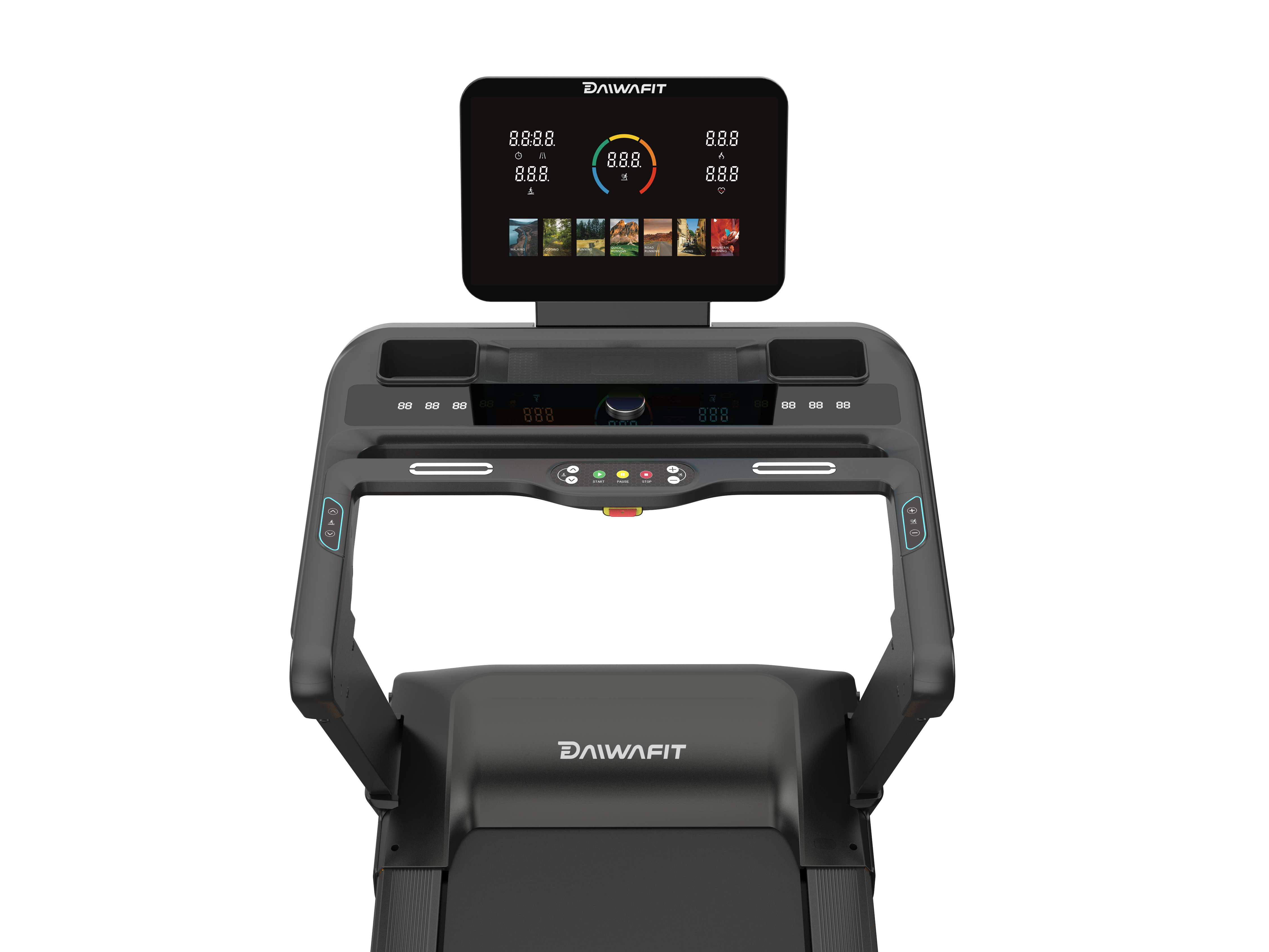 Commercial Motorized Treadmill LED+LED Smart Knob. AC 5 HP