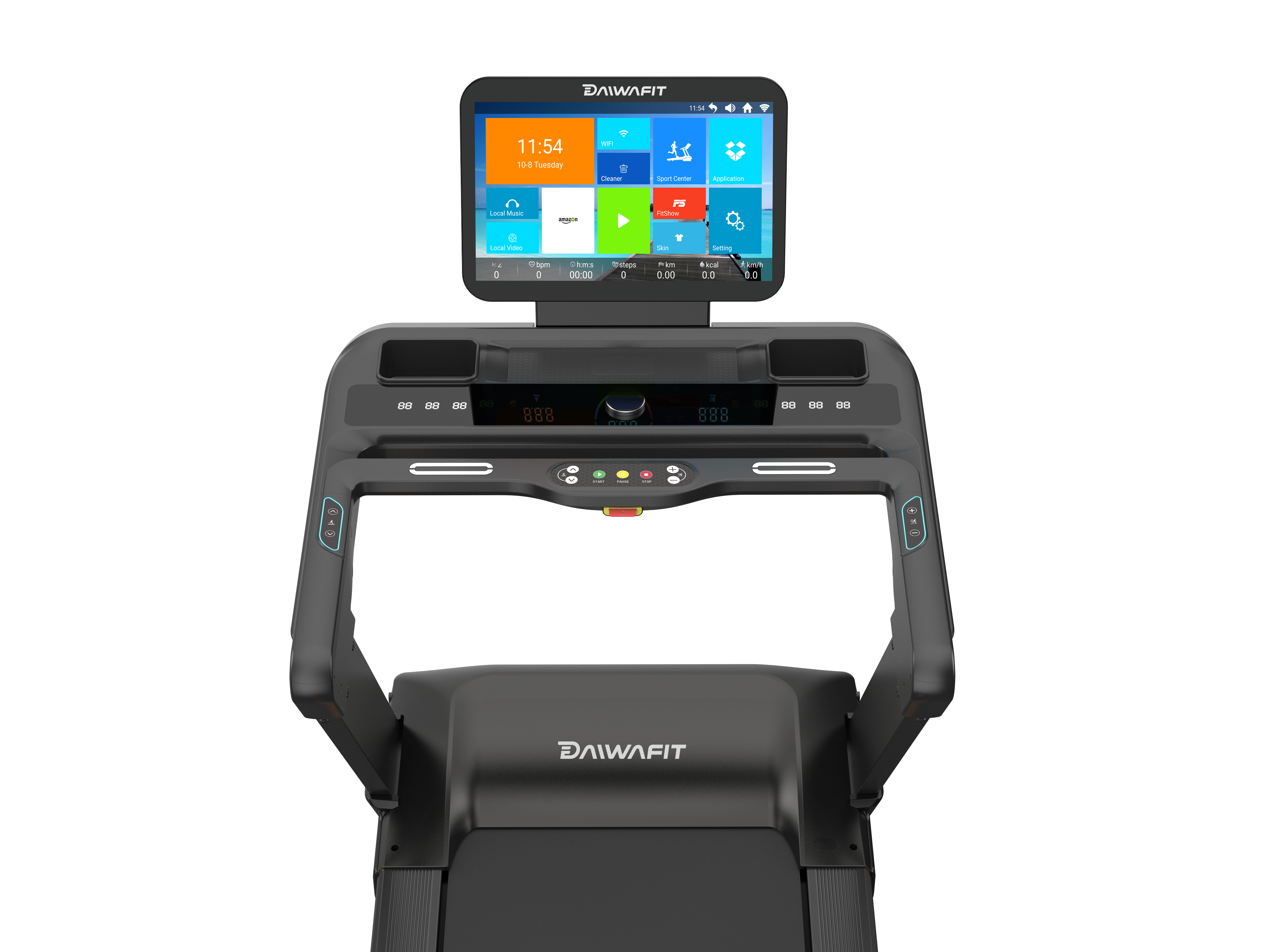 Commercial Motorized Treadmill 18.5 TFT Screen + LED Smart Knob. AC 5 HP