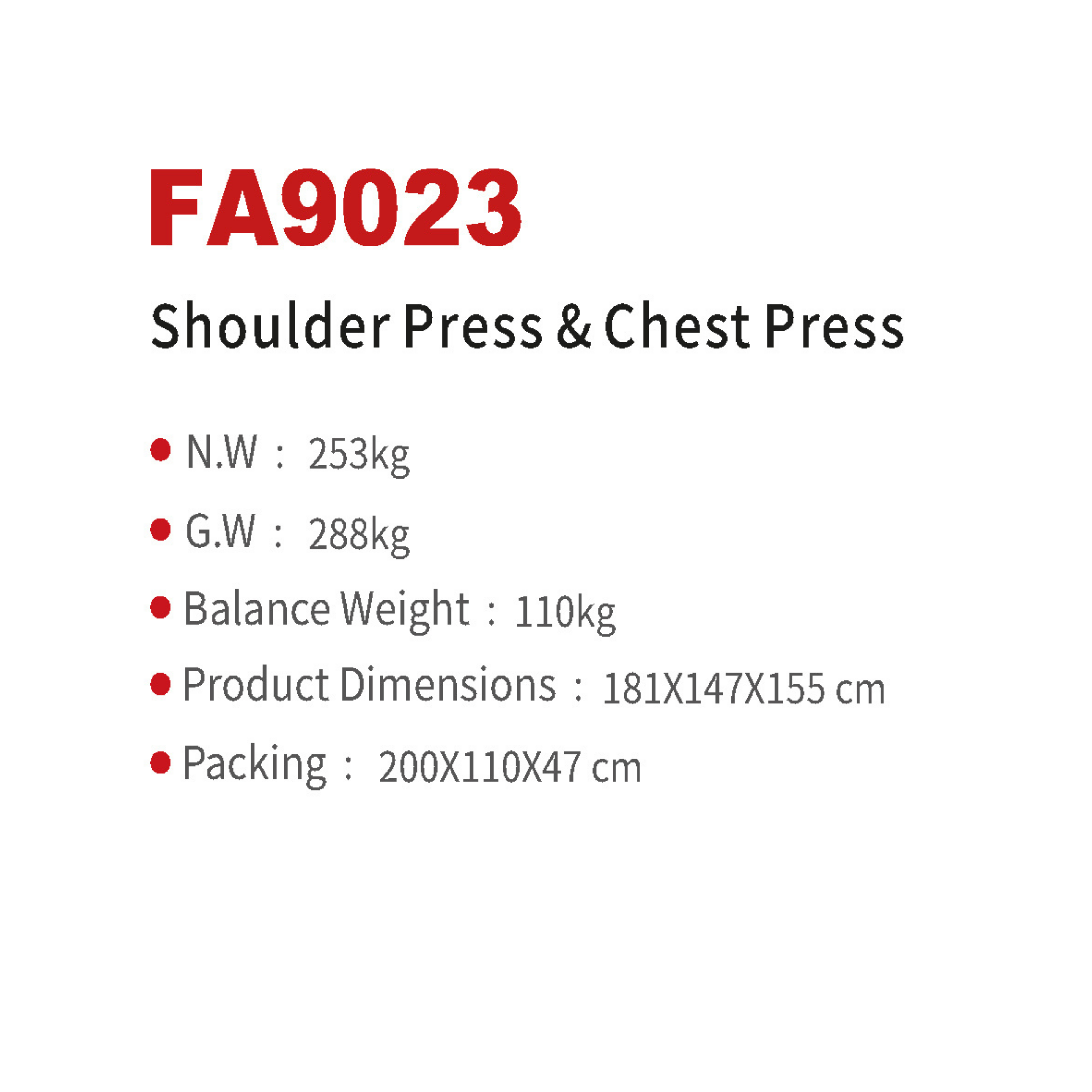 FA9023 Shoulder Press & Chest Press