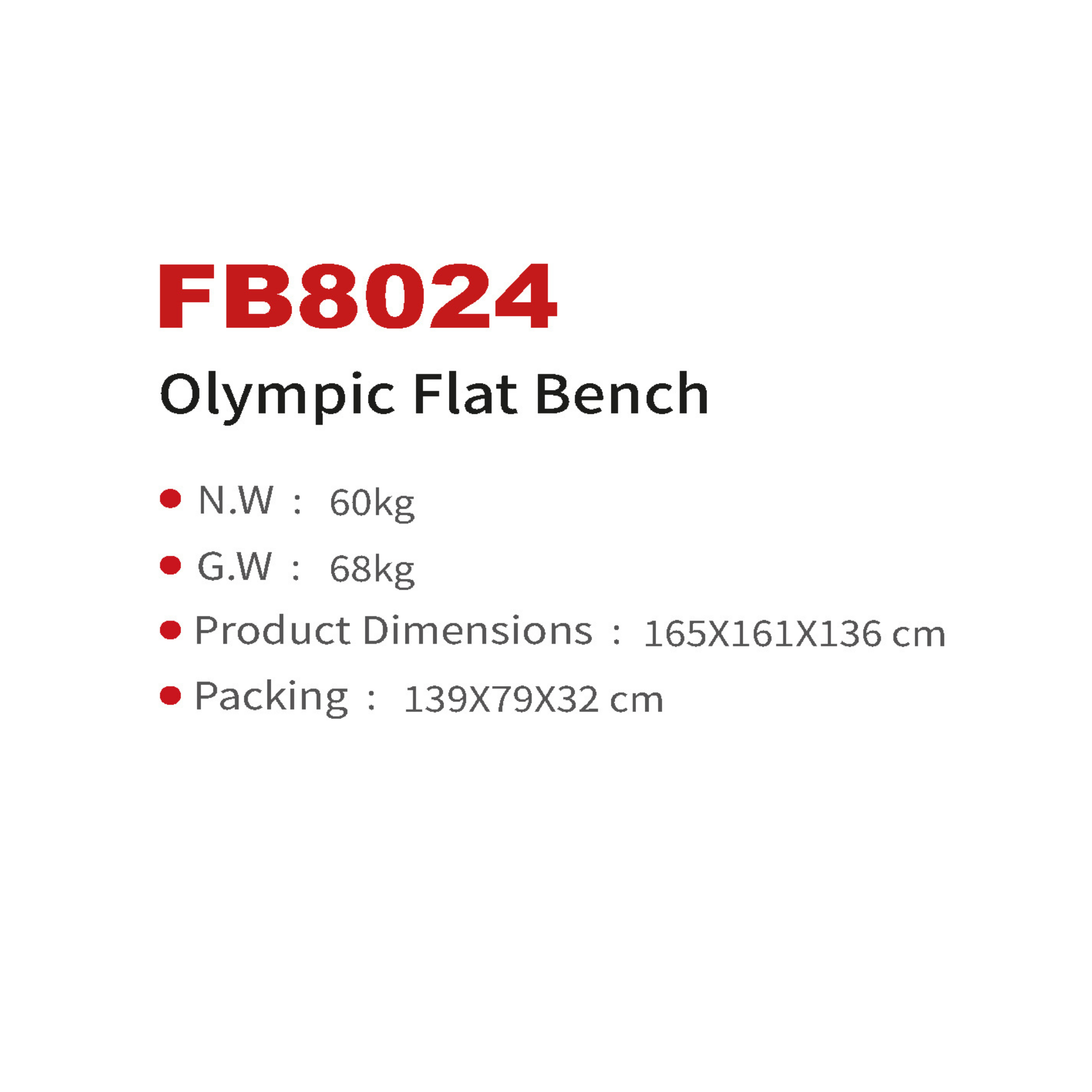 FB8024 Olympic Flat Bench