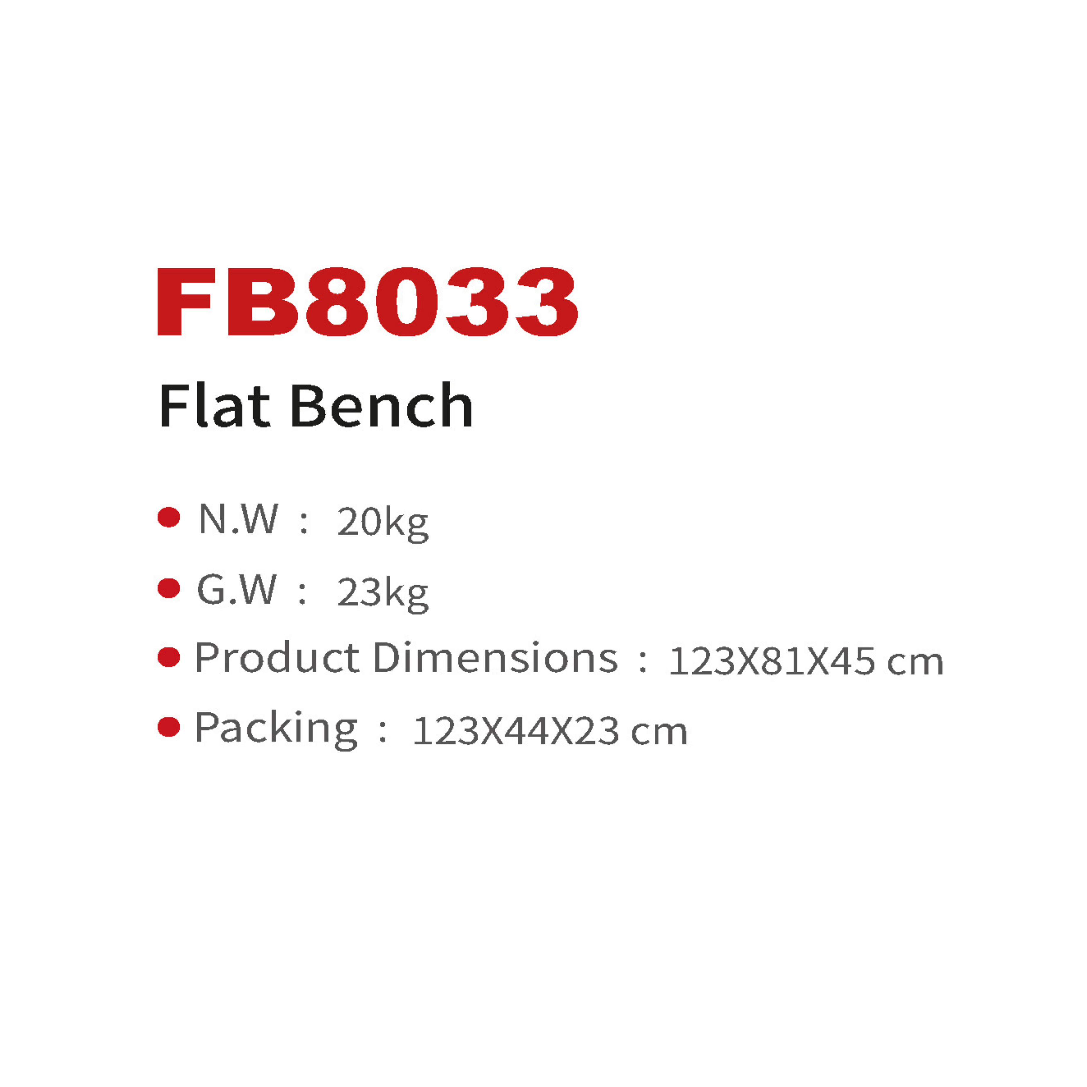 FB8033 Flat Bench