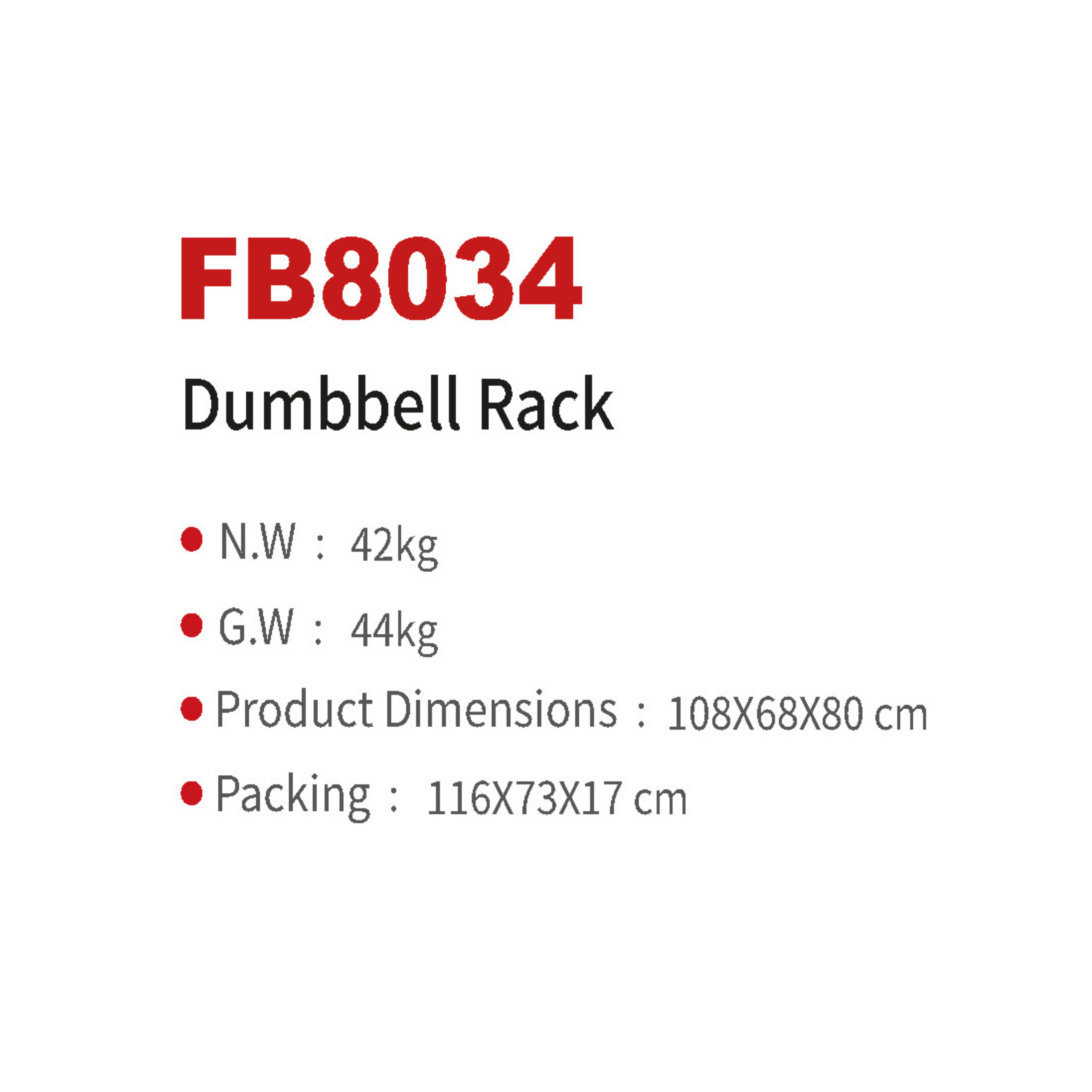 FB8034 Dumbbell Rack