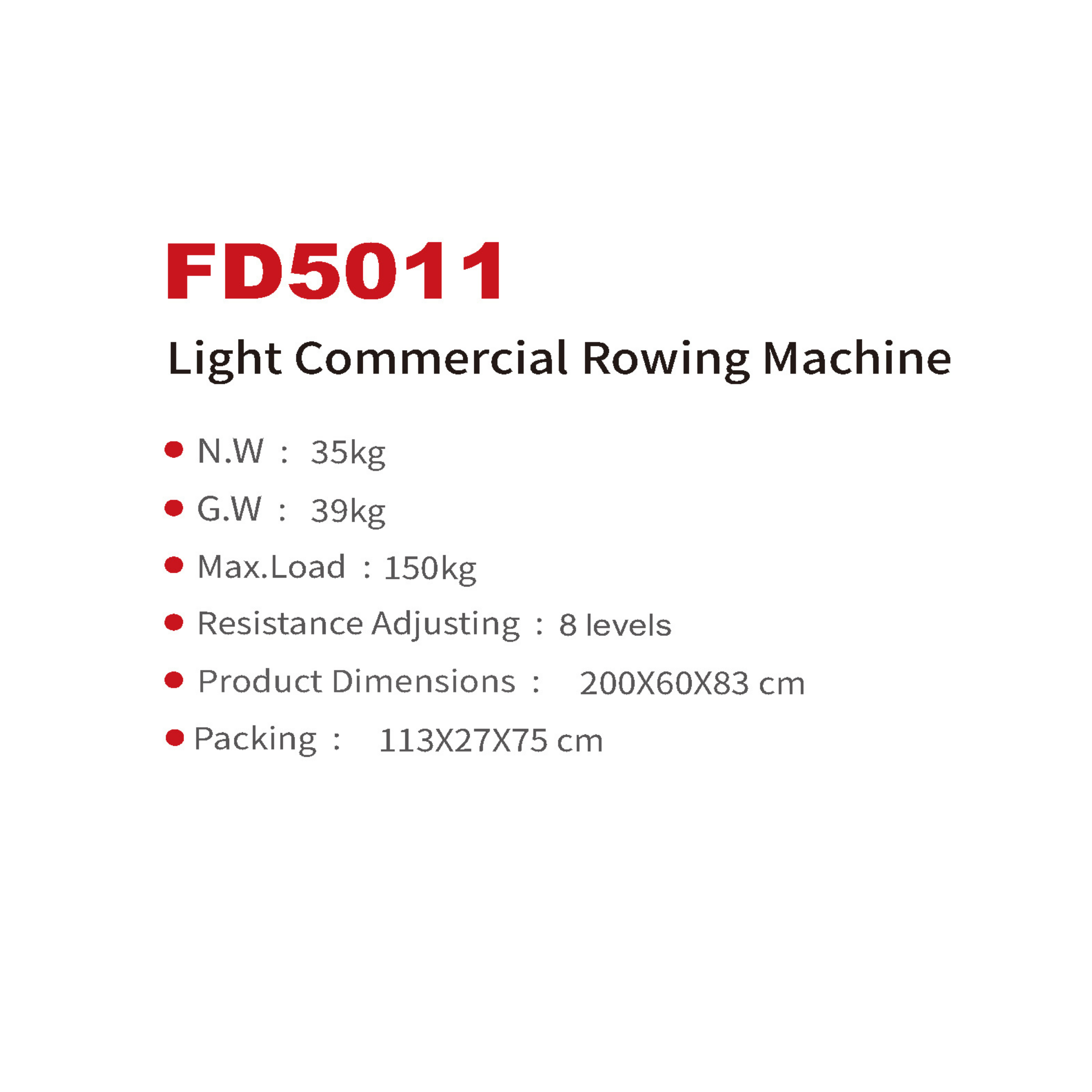 FD5011 Light Commercial Rowing Machine