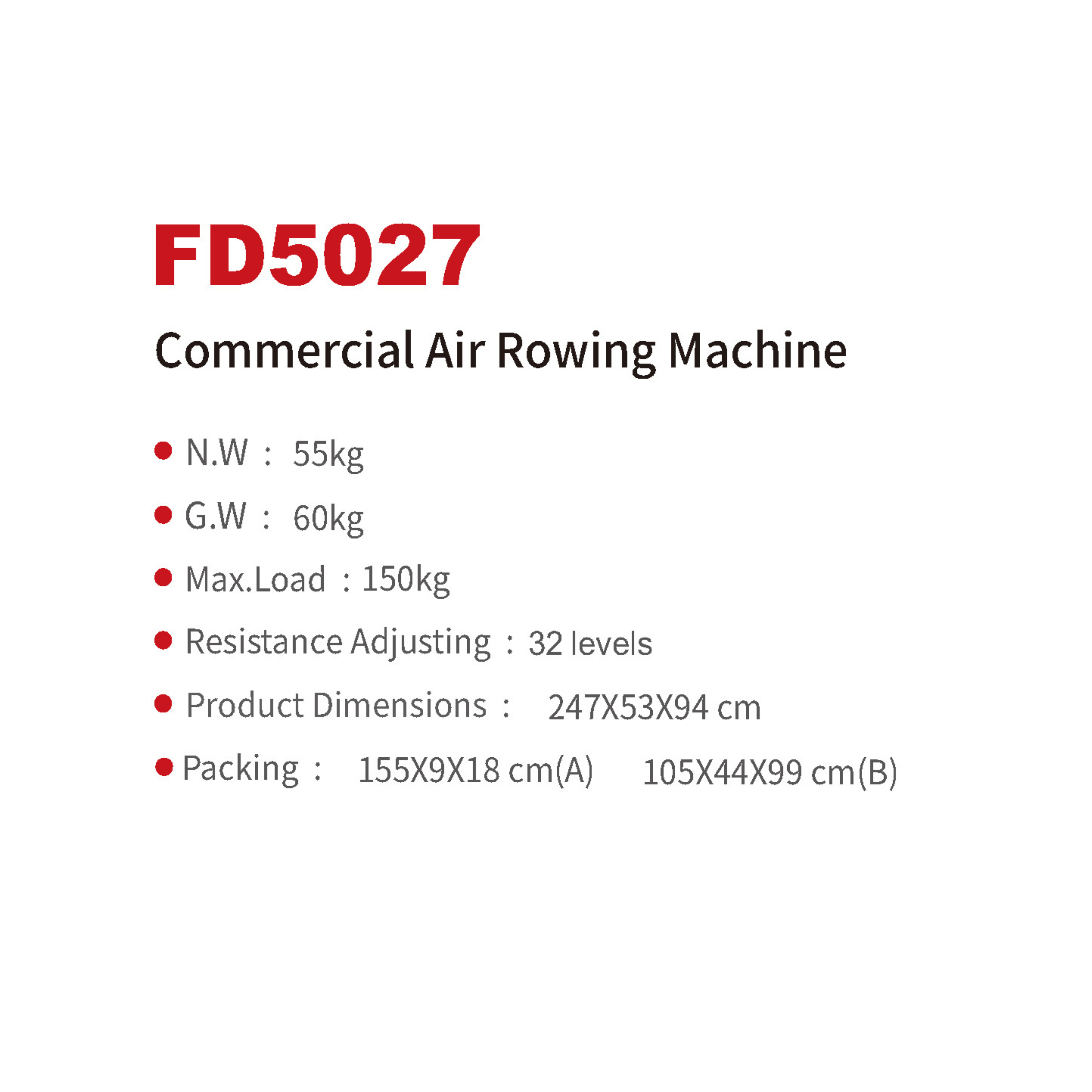 FD5027 Commercial Air Rowing Machine