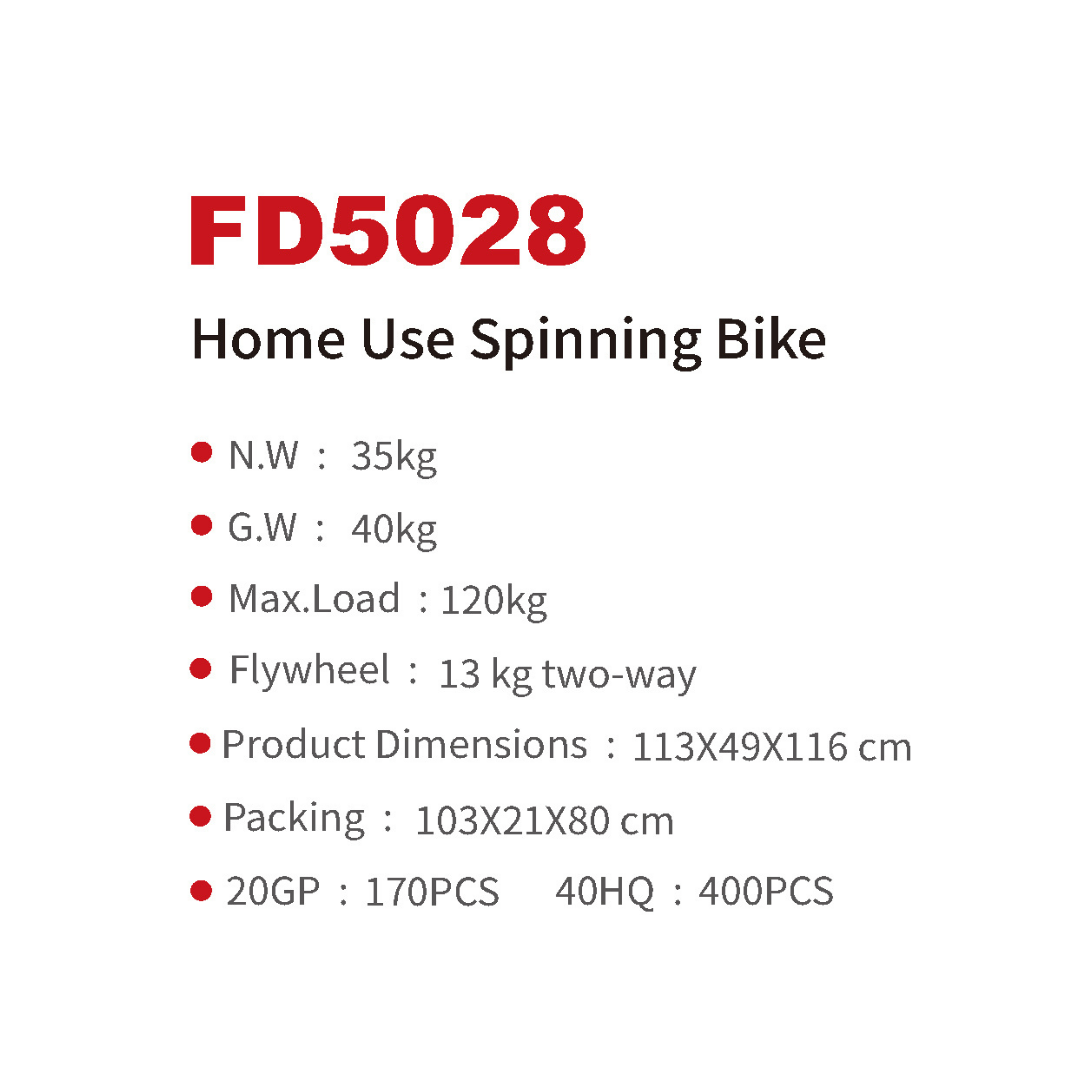 FD5028 Home Use Spinning Bike