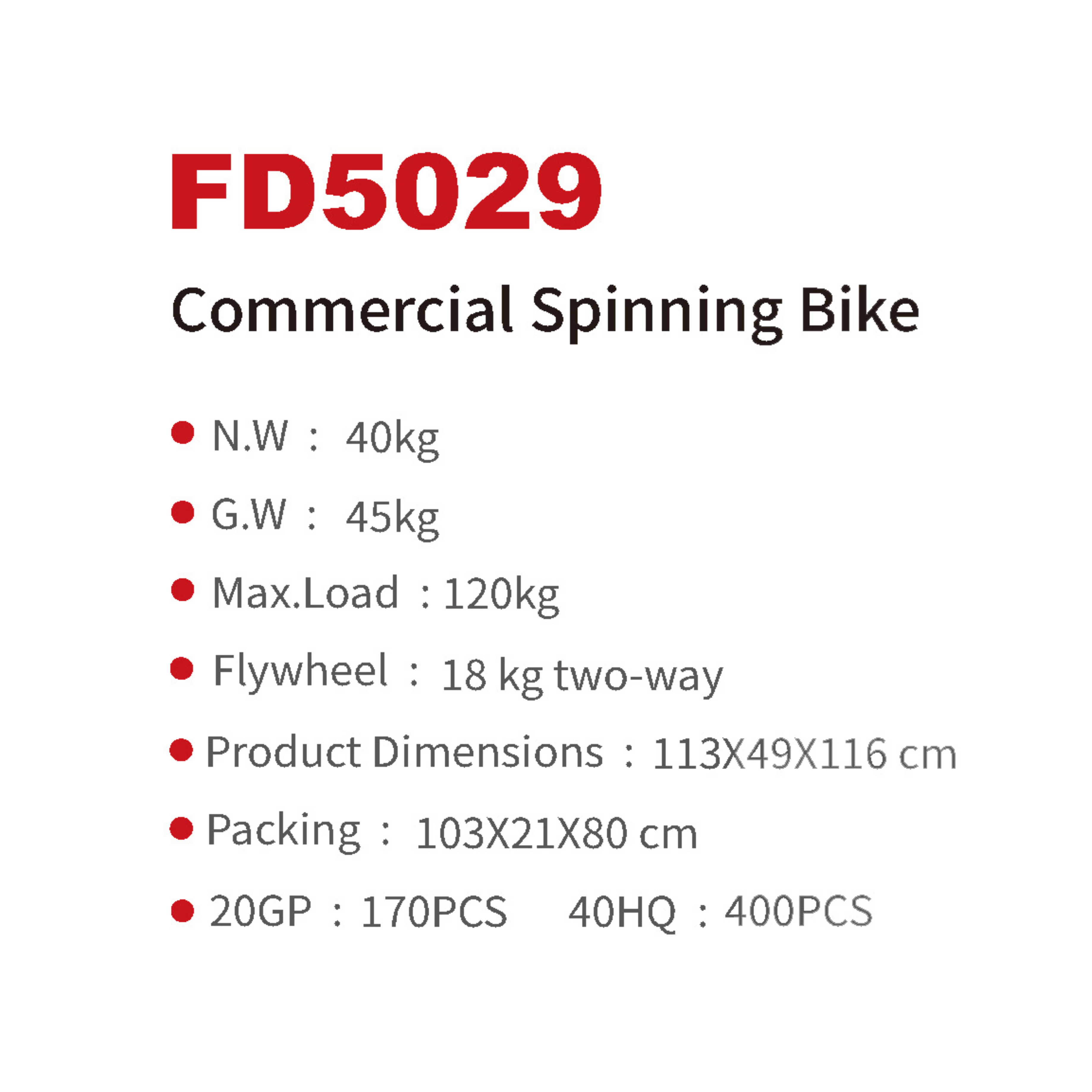 FD5029 Commercial Spinning Bike