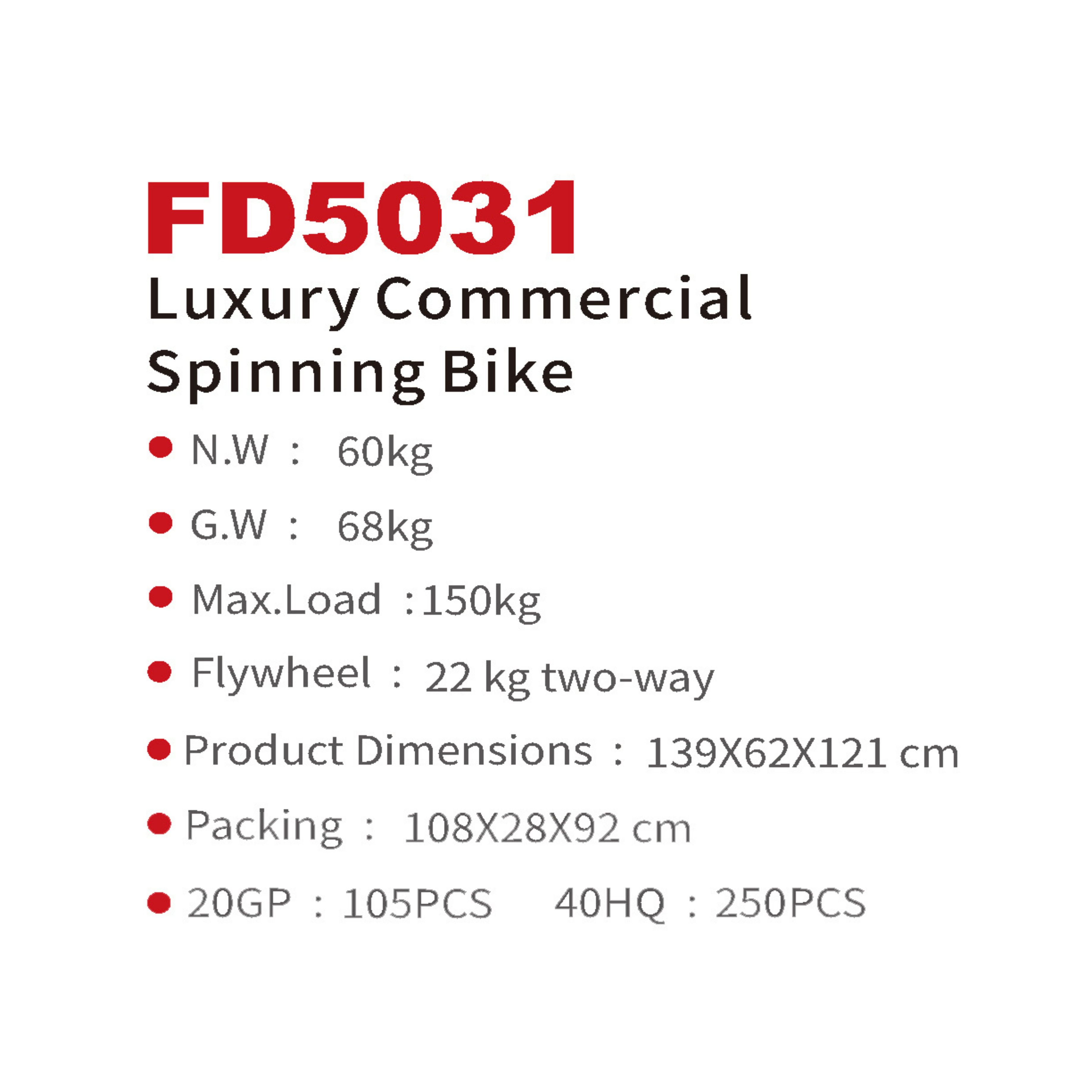 FD5031 Luxury Commercial Spinning Bike